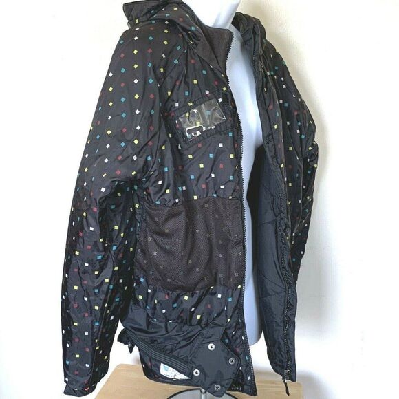 Womens Burton Jacket Large Black Snowboarding Ski Zip Up Hooded - Picture 5 of 10